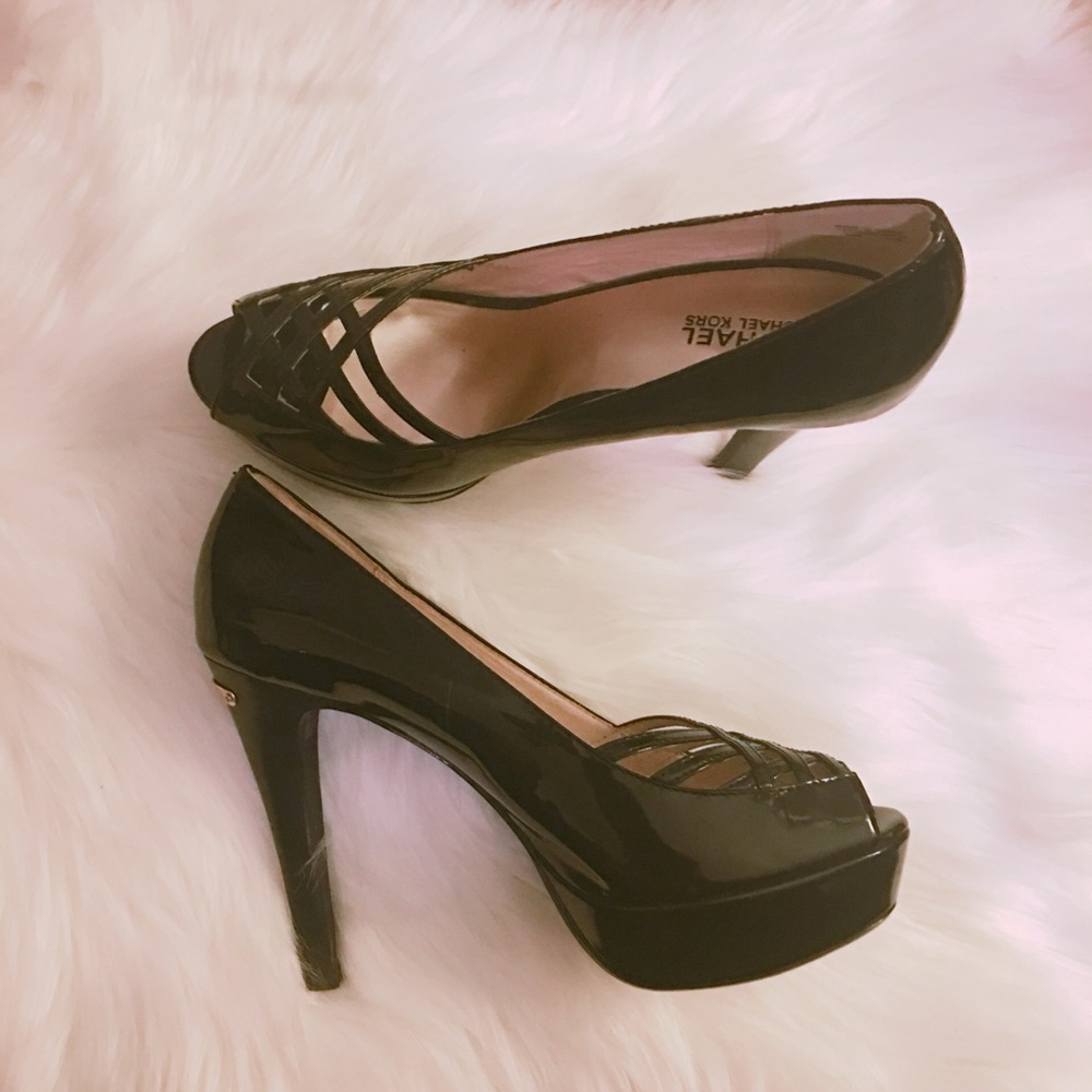 Michael Kors Practically New Open Toed Black Heel - image 1